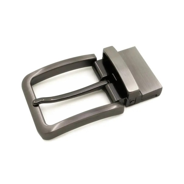 Classic Belt Buckle with One Prong Width 35 mm Metal Buckle Made of Zinc Alloy Replaceable Belt Buckle Universal Style DIY Accessories dark grey