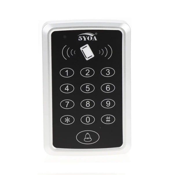 Clavier d'accès RFID 1000 utilisateurs unité autonome noir et blanc pour contrôle d'accès des portes et portails 1