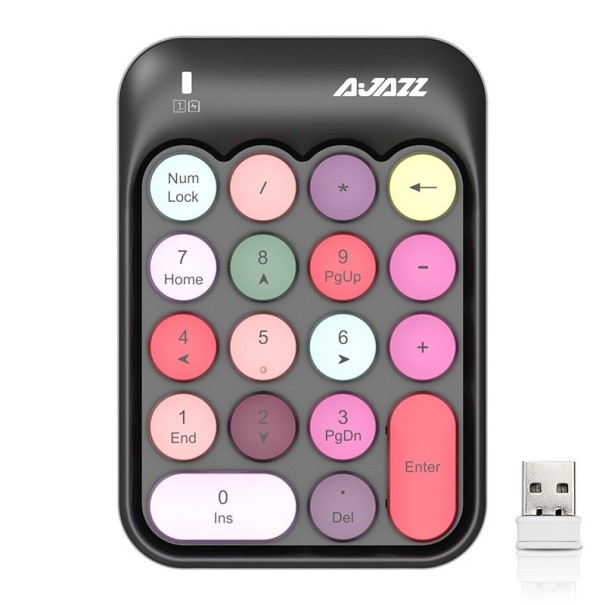 Clavier numérique coloré noir