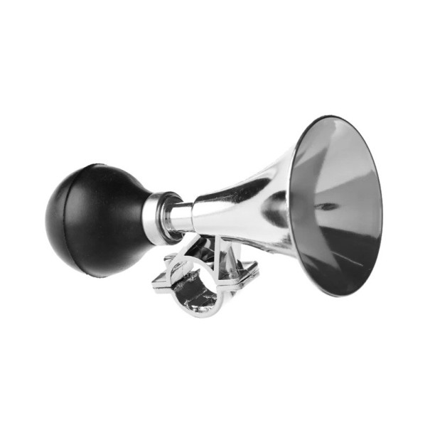 Claxon de bicicletă pentru copii 15 x 7 cm Claxon colorat pentru ghidon Sunet puternic pentru mers în siguranță Ușor de asamblat Accesoriu distractiv pentru bicicletele copiilor argint