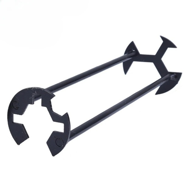 Clé multifonction 5 en 1 pour écrous de lavabo et de robinet 20 x 5 cm Acier au carbone Montage et démontage de plomberie 1