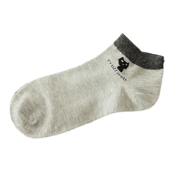 Členkové ponožky s mačkou sivá