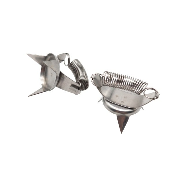 Clește pentru îmbibarea glazurii pe degete 2 buc Mini clești cu arc și trei vârfuri 2,8 x 2,8 cm Metalice Argintii Pentru glazurarea ceramicii 1