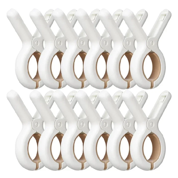 Clești de rufe din plastic 12 buc 9,5 x 6 cm Clești rezistenți colorați pentru șnur Suporturi practice pentru uscarea hainelor Ajutor casnic pentru fiecare zi 1