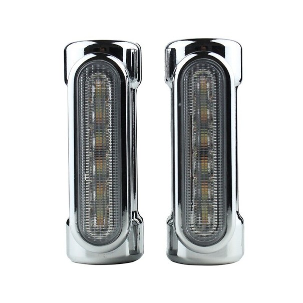 Clignotants LED pour moto 2 pcs N51 argenté