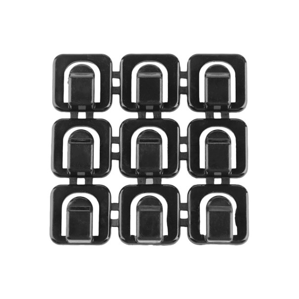 Clip de fixation de câble 18 pcs noir