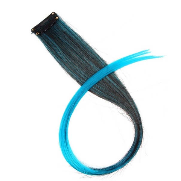 Clip în păr 50 cm G3010 albastru deschis