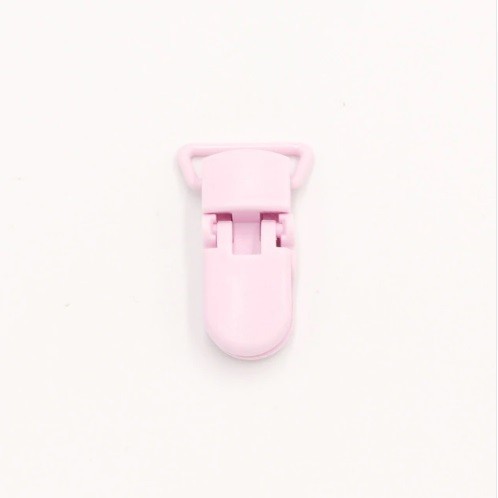 Clip in plastica per ciuccio - 5 pz rosa