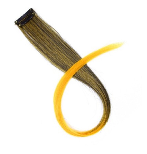 Clip in príčesok 50 cm G3010 tmavo žltá