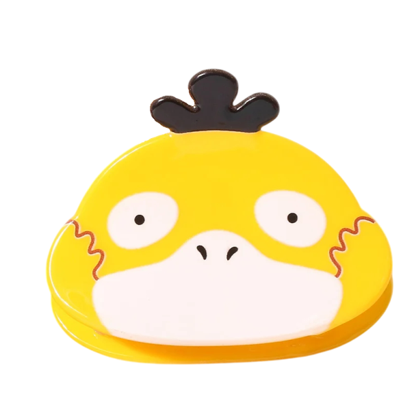 Clip para el cabello amarillo Pato Sostenedor decorativo para mujeres Clip para el cabello juguetón Clip de plástico Sujeción firme del peinado 1