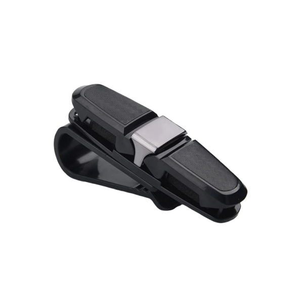 Clip para gafas en el coche gris