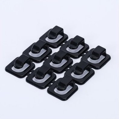 Clips de sujeción de cables - 18 uds. negro