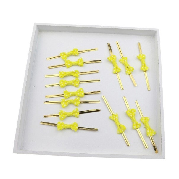 Clips para bolsas con cinta 100 uds. amarillo