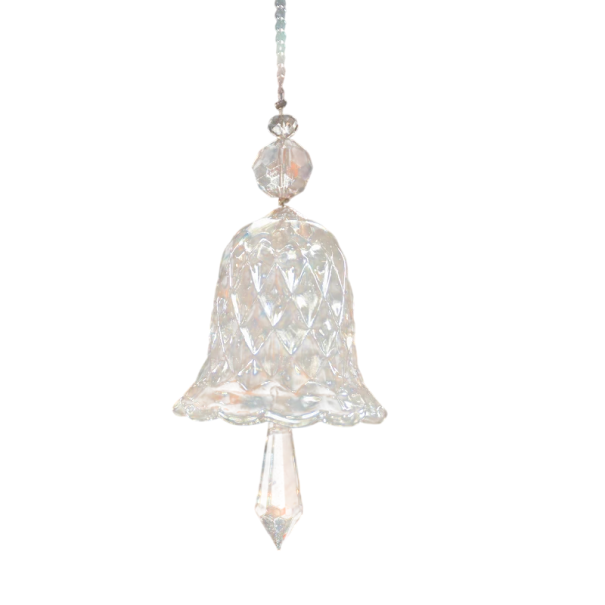 Cloche en verre suspendue avec motif taillé pour fenêtre en verre transparent attrape-soleil décoration intérieure 1