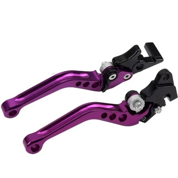 CNC aluminium rem- en koppelinghefbomen voor motorfiets 22 mm stuur Universele kleurvariant Duurzame aluminium hefbomen voor aanpassingen paars
