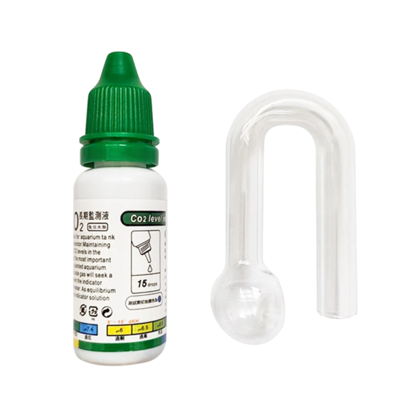 CO2-Indikator für das Aquarium 15 ml Flüssigkeitstester in Tropfenform Farbige Messung der CO2-Konzentration für Pflanzen, Fische und Garnelen