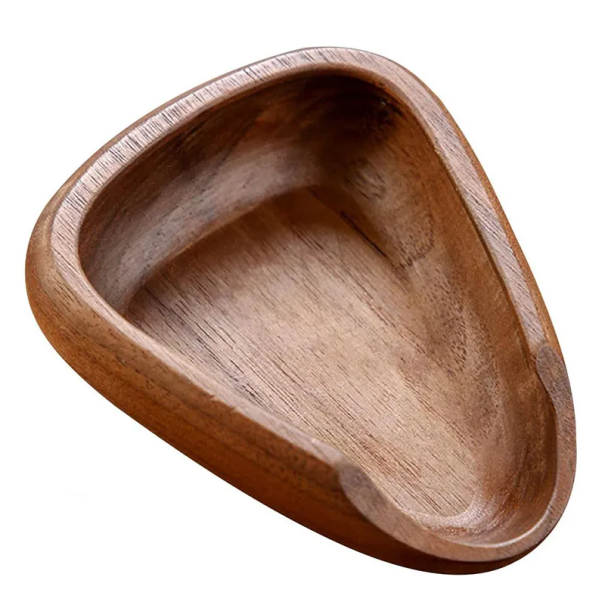 Coffee Bean Measuring Bowl Made of Solid Walnut Wood 10 × 8.5 × 3 cm Stylish Accessory for Baristas Manual Coffee Preparation Kitchen Accessory 1