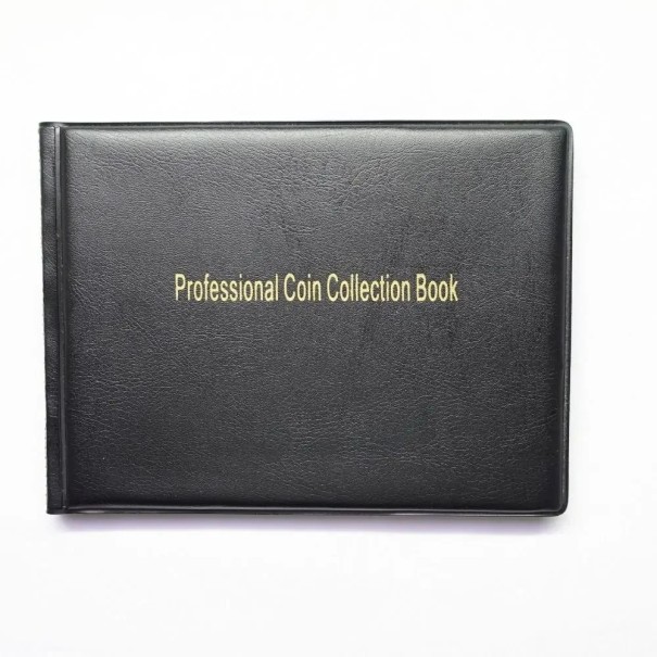 Coin Album 20.5 x 15.5 cm Black PVC 10 Pages 240 Pockets Grid Size 3 x 3 cm Coin Collecting Album 1