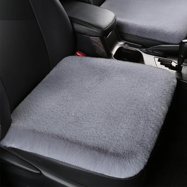 Cojín de asiento de coche Cojín de asiento de coche de felpa Funda cálida para asiento de coche gris