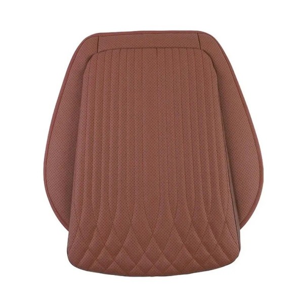 Cojín de asiento de cuero para automóvil Protector de asiento de automóvil Asiento cómodo Cojín de silla transpirable Almohadilla protectora de cuero sintético de primera calidad Fácil de mantener marrón