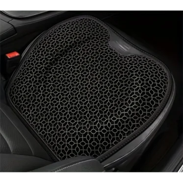 Cojín de gel negro para automóvil 48 x 43 cm Cojín ortopédico contra el dolor de espalda Cojín ergonómico para sentarse Cojín cómodo 1