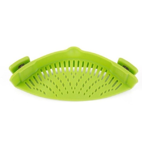 Colador de silicona para ollas verde
