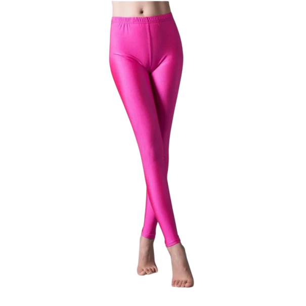 Colanți skinny strălucitori pentru femei, pantaloni de yoga cu elasticitate ridicată, efect strălucitor, îmbrăcăminte de fitness, colanți elastici pentru sport și timp liber roz închis XL