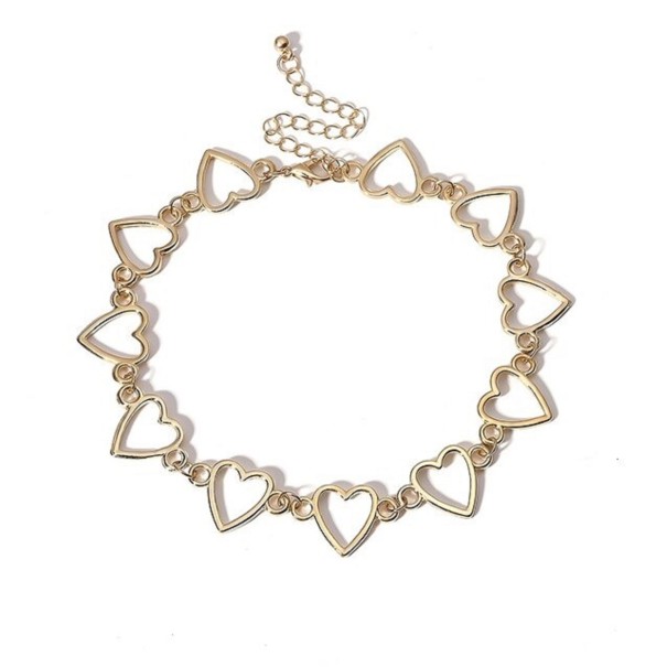 Colar de Coração Feminino A1918 dourado