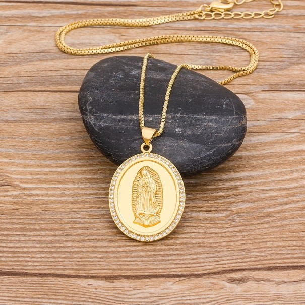 Colar feminino com a Virgem Maria 2