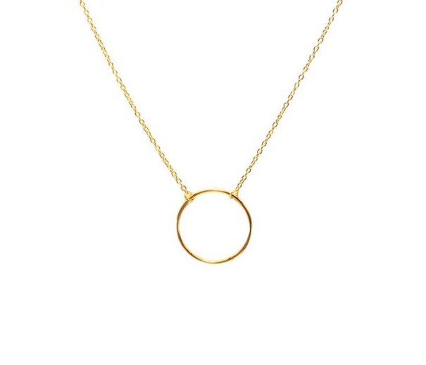 Colar feminino com círculo G439 dourado