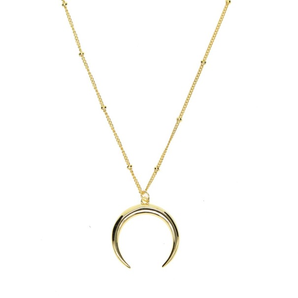 Colar Feminino com Meia-Lua M66 dourado