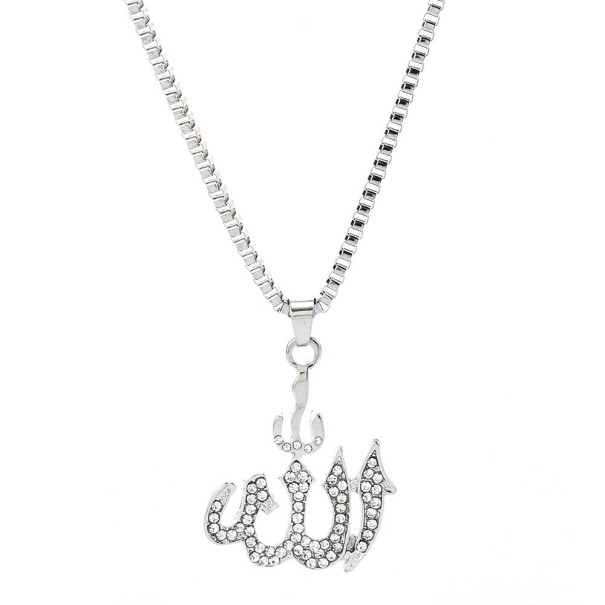 Colar feminino com pendente D293 prateado