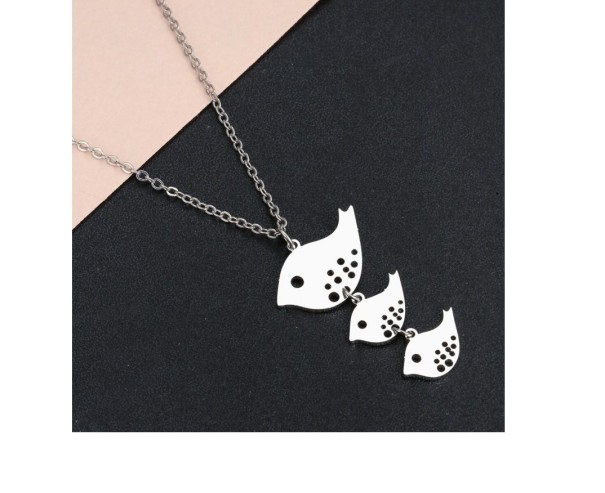 Colar feminino com pendente D94 rosa velho 8