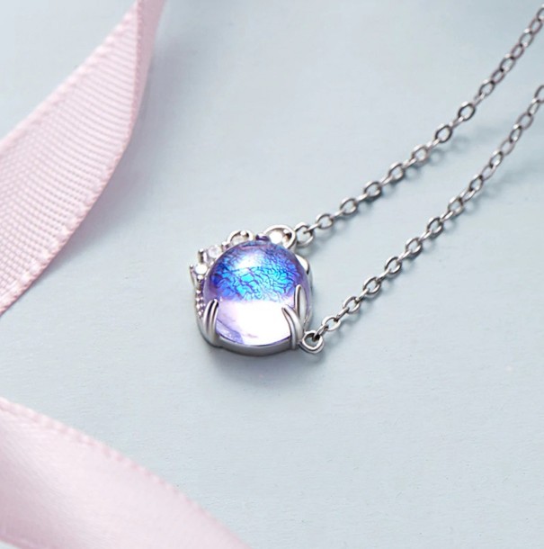 Colar feminino com zircão arco-íris 1