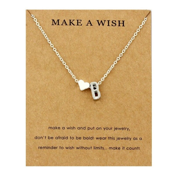 Colar feminino letra a coração B