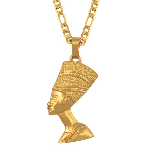 Colar Feminino Nefertiti dourado 45 cm