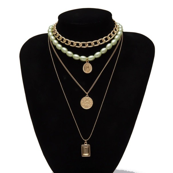 Colar longo feminino com pérolas 4