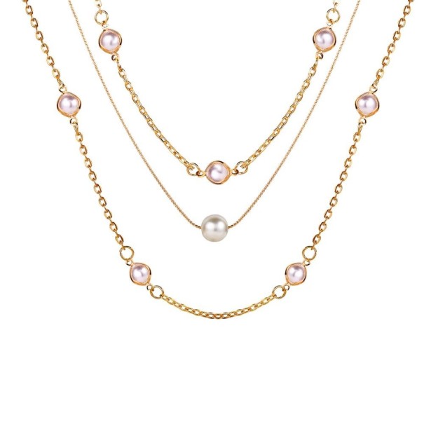 Colar triplo feminino com pérolas 1