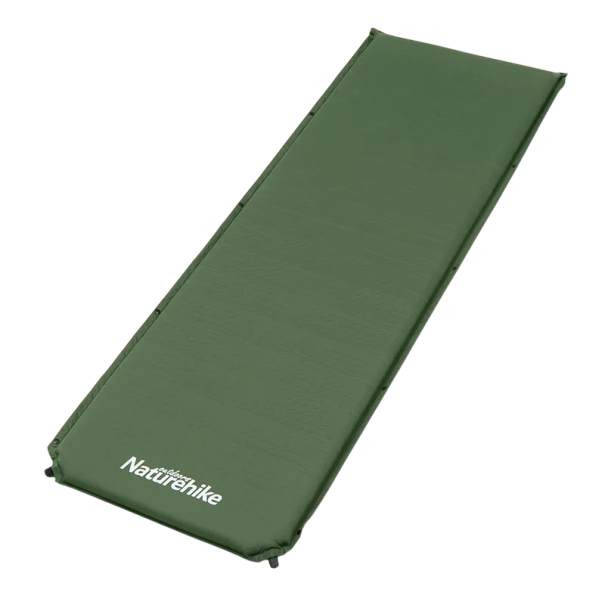 Colchão de camping auto-inflável 200x63x5 cm Colchão dobrável de 5 cm Base automática inflável Equipamento de turismo à prova de água verde