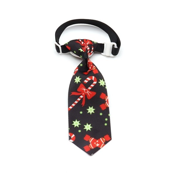 Coleira com gravata de Natal 8