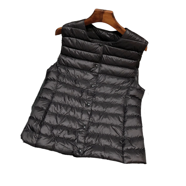 Colete feminino com botões preto XS