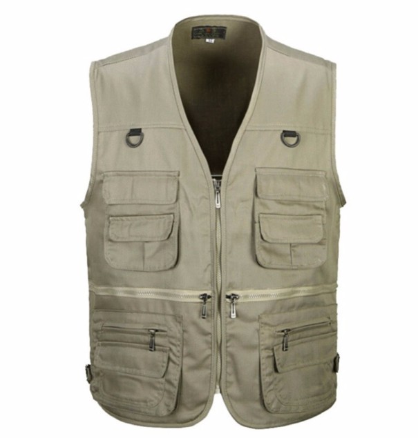 Colete militar masculino J2586 caqui XXL