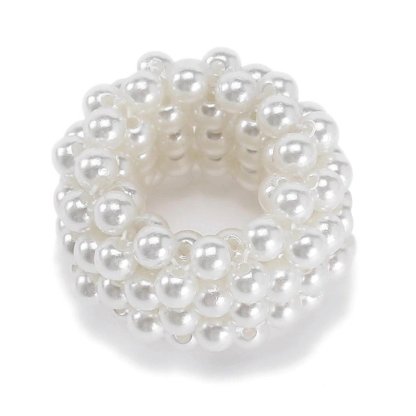 Coletero de perlas beige