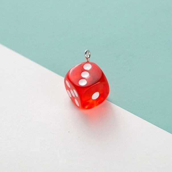 Colgante con forma de dado 10 uds. rojo