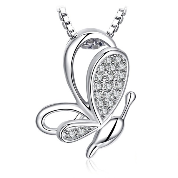 Colgante mariposa de plata para mujer 1