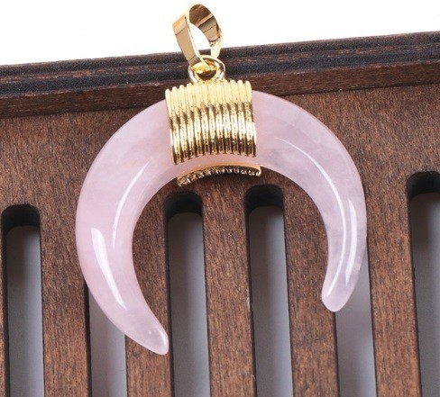 Colgante mujer Piedra natural J552 cuarzo rosa
