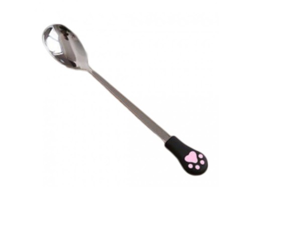 Colher de aço inox com pata preto S