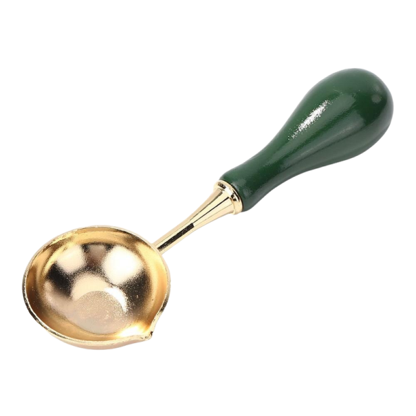 Colher para derreter cera de selagem verde