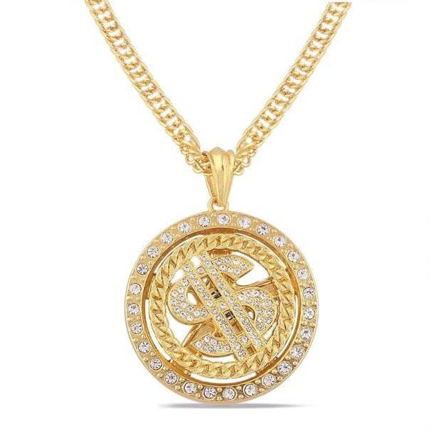 Colier cu dolar D401 aur