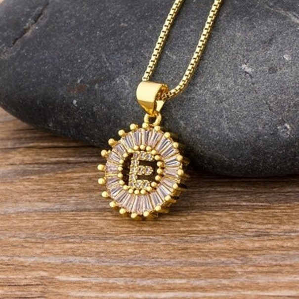 Colier de damă cu litere ale alfabetului G756 E